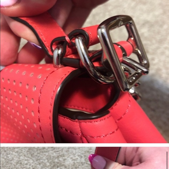 Coach Legacy Romy Perforated Leather Watermelon Satchel 22386 - Picture 6 of 8